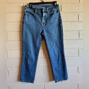 Talbots Blue Classic Denim Jeans with Gold Stitching size 4P